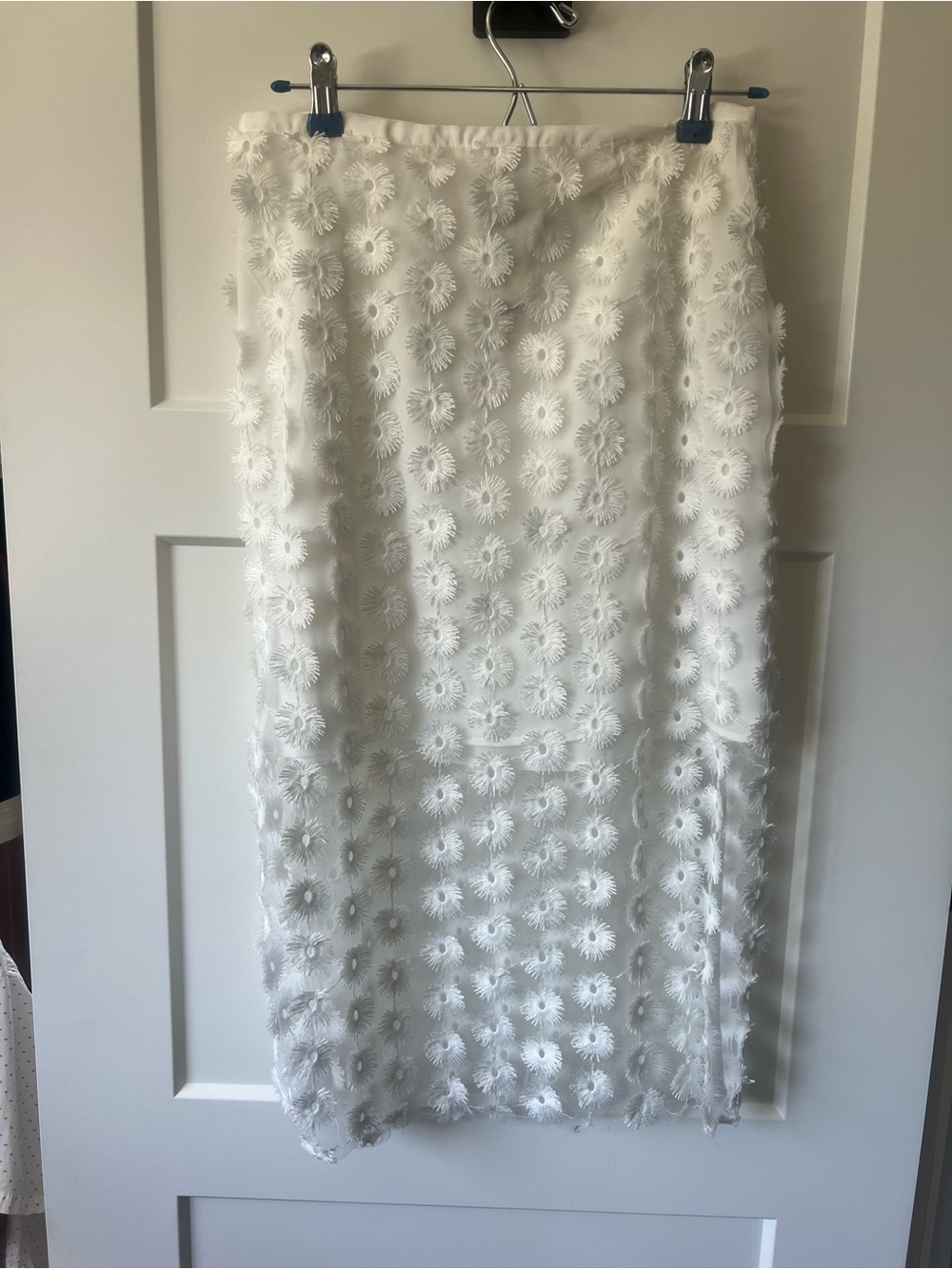 NWT Anthropologie 3D Texture Sheer Slip Midi Skirt - Picture 3 of 6